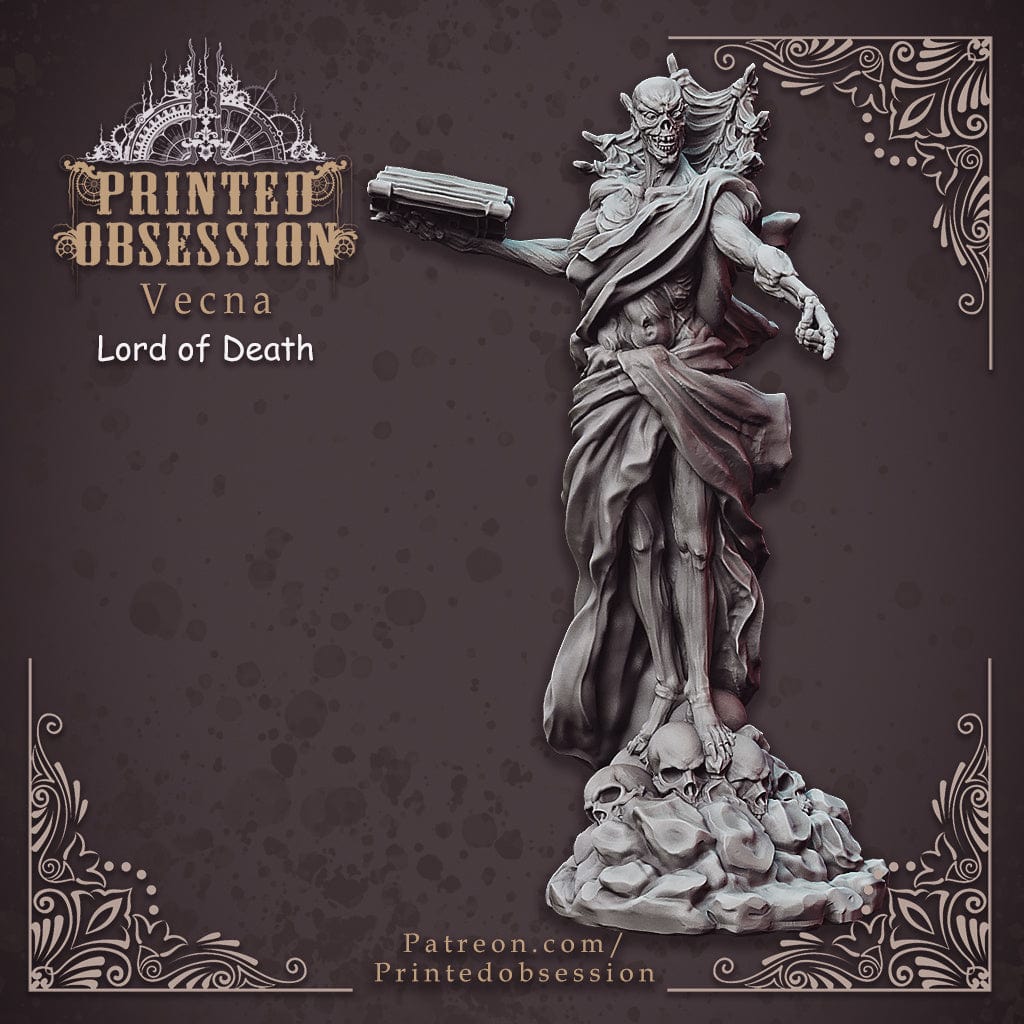 Vecna lich mago necromante divinità non morto dio dei non morti morte miniatura 3D resina