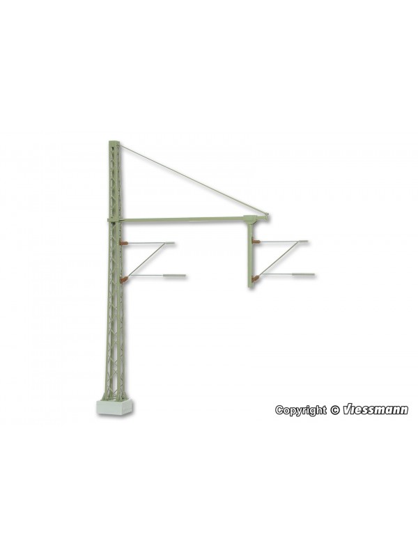 VIESSMANN 4160 Scala HO Palo per sospensione catenaria a due vie (già assemblato)