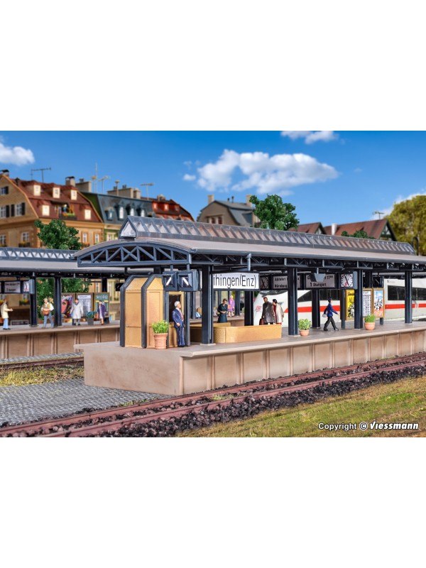 VOLLMER 43542 Scala HO Banchina moderna Vaihingen per ICE con tettoia (280 mm)