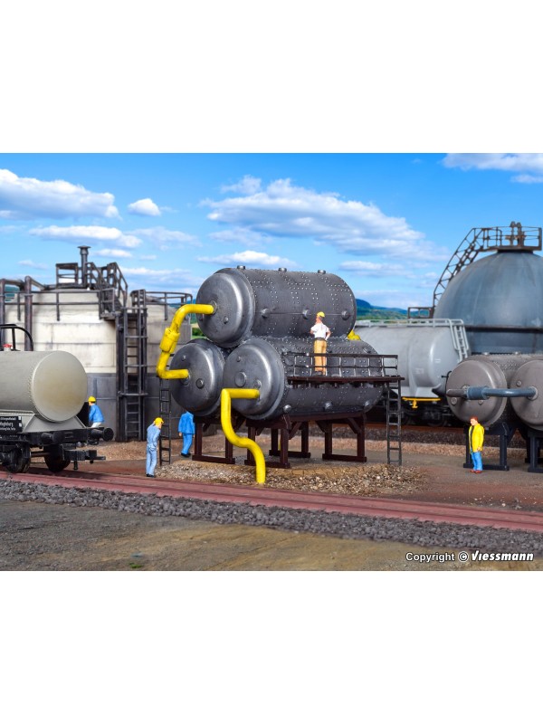 VOLLMER 45520 Scala HO Zona industriale: Serbatoio orizzontale triplo