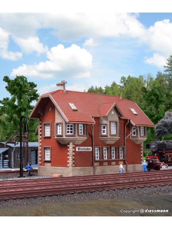 VOLLMER 47602 Scala N Cabina di segnalazione in mattoni di Wiesbaden