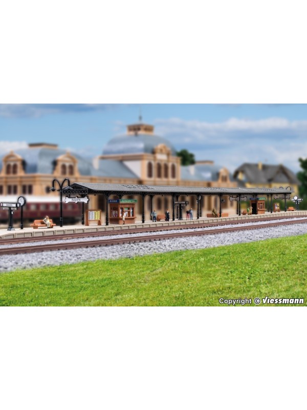 VOLLMER 47501 Scala N Pensilina di Baden con tettoia ed accessori