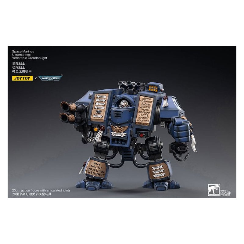 Preordine Warhammer 40k Action Figure 1/18 Space Marines Ultramarines Venerable Dreadnought 19 cm