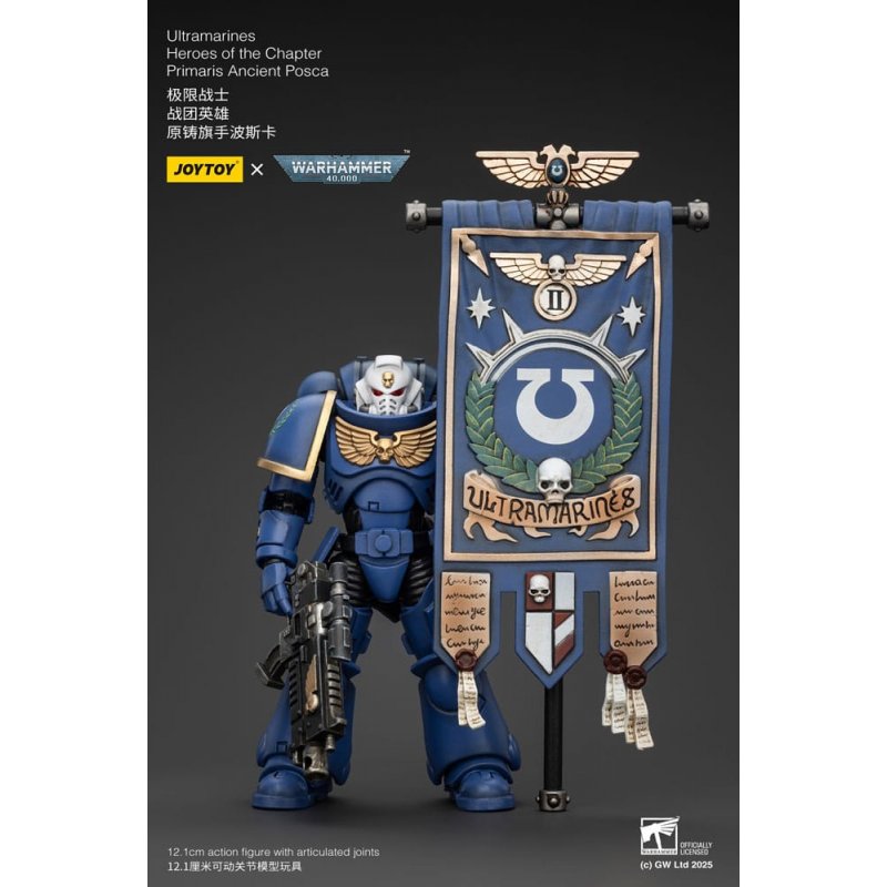 Preordine Warhammer 40k Action Figure 1/18 Ultramarines Heroes of the Chapter Primaris Ancient Posca 20 cm
