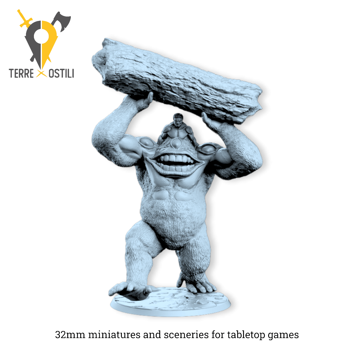 Wyrd ciclope demone guardiano colosso | miniatura 3D resina | Terre Ostili