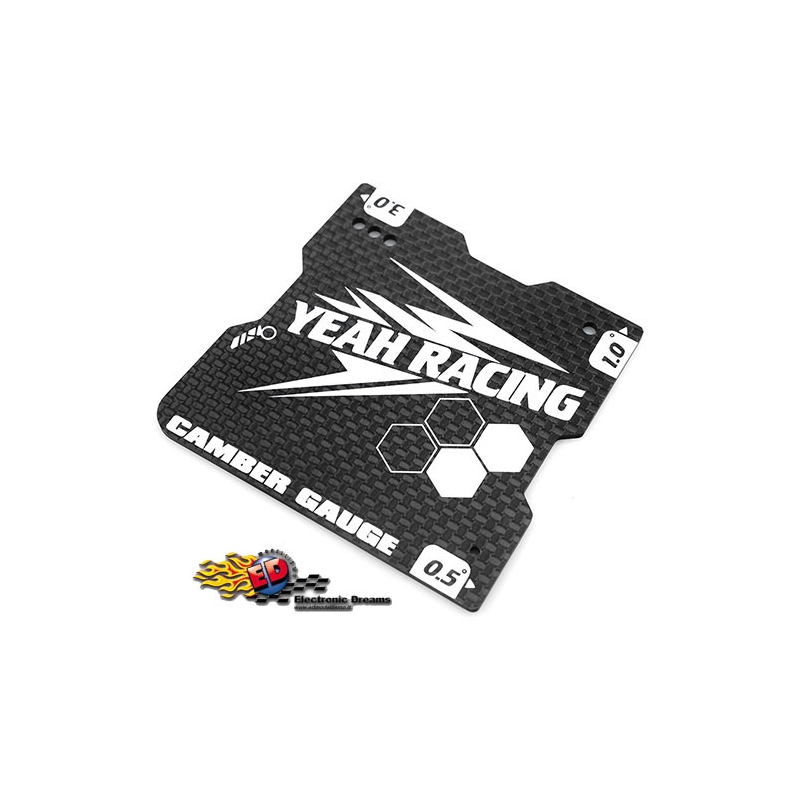 Yeah racing misuratore camber 0.5 / 1 / 3.0 in carbonio x 1/10 touring