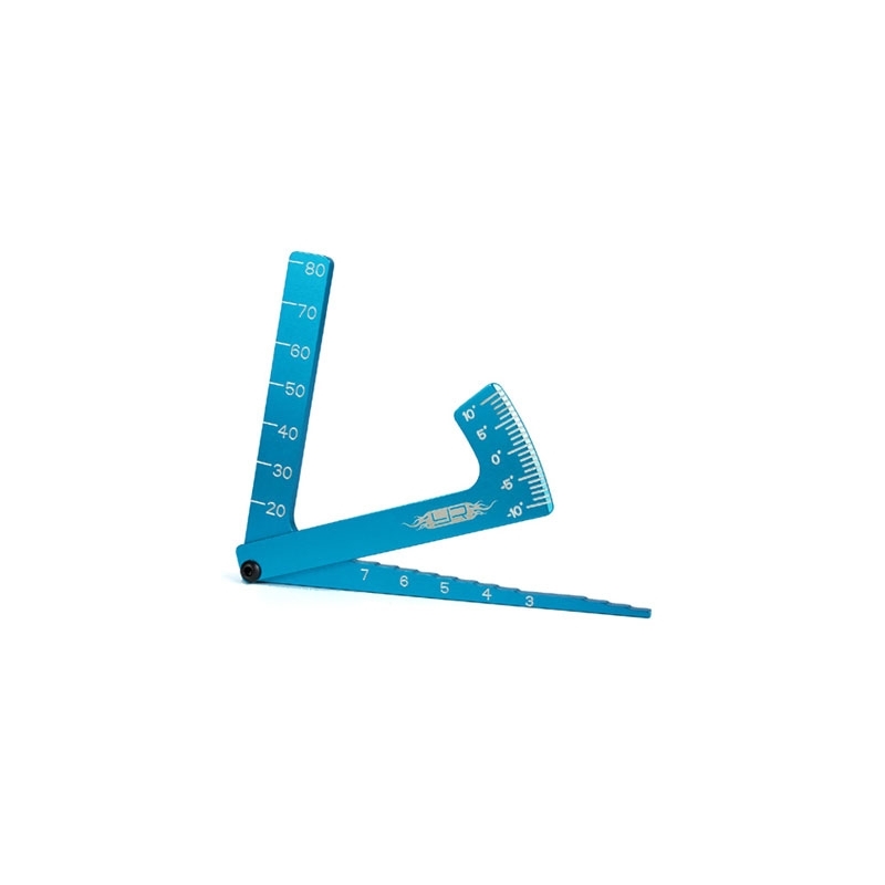Yeah Racing misuratore camber / altezza telaio / altezza gomme BLU