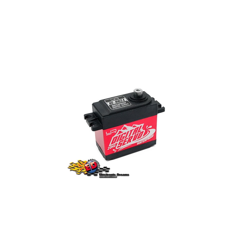 Yeah Racing Servocomando x Crawler/Scale 1/10 20KG Waterproof/Ingranaggi in metallo - ROSSO