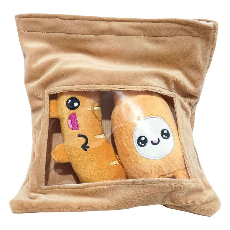Preordine Yummis Together Plush Figures 2 Pack Sausage & Mustard in Take Away Bag 21 cm