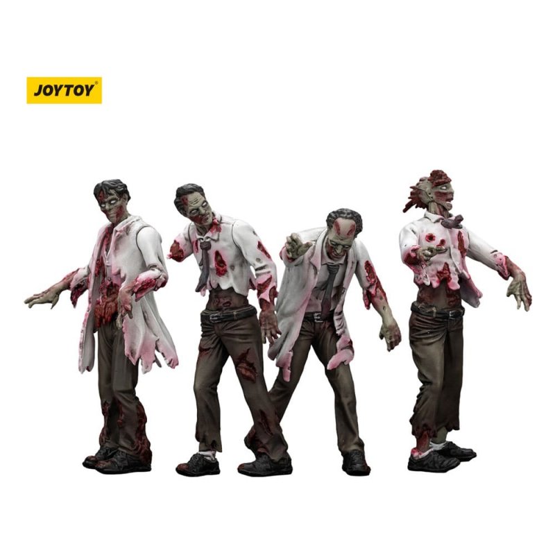 Preordine Zombie Dark Source Action Figures 4-Pack Scientists (Male) 8 cm